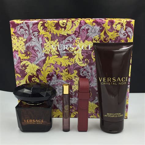 versace two piece crystal noir gift set|versace crystal noir by gianni.